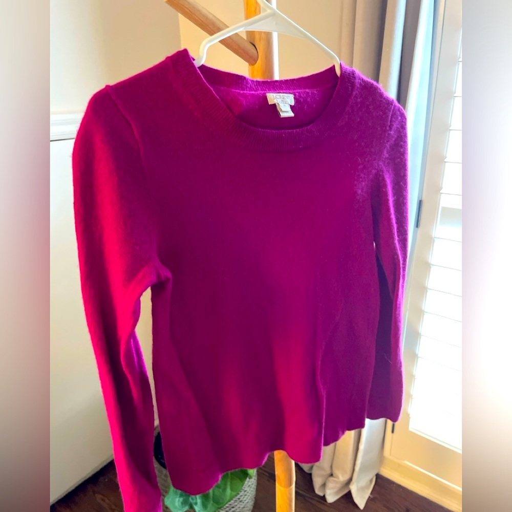 J. Crew Fuchsia crew neck sweater